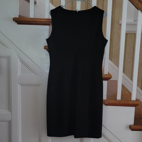 CALVIN KLEIN Black Midi Dress Size 12 - Picture 2 of 6